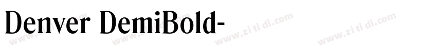 Denver DemiBold字体转换